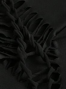 SHEIN ICON Cut Out Bodysuit - Black - View 11