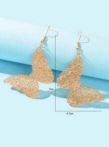 1 đôi bông tai hình con bướm thời trang dành cho nữ cho kỳ nghỉ - Vàng - Xem 3