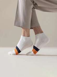 5pairs Men Color Block Ankle Socks, For Gym - Multicolor - View 5