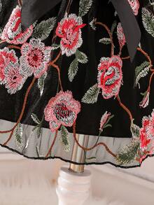 Đầm em bé Thêu Hoa Boho - màu đen - Xem 6
