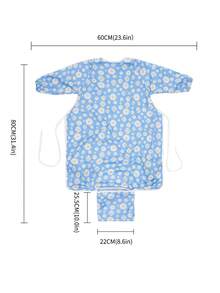 Happy Flute Baby Cartoon Flower Print Waterproof Bib For Baby Chair - Multicolor - View 3