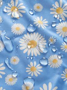 Happy Flute Baby Cartoon Flower Print Waterproof Bib For Baby Chair - Multicolor - View 4