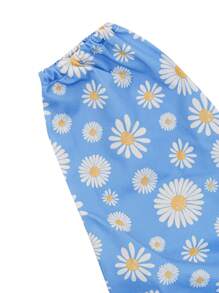 Happy Flute Baby Cartoon Flower Print Waterproof Bib For Baby Chair - Multicolor - View 5