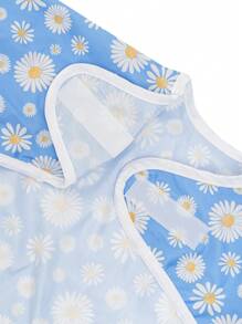 Happy Flute Baby Cartoon Flower Print Waterproof Bib For Baby Chair - Multicolor - View 6