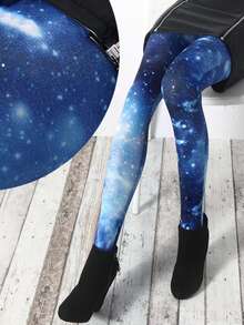 Medias con estampado de galaxia - Multicolor - Ver 2