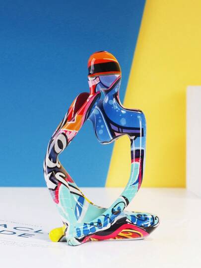 1pc Abstract Figure Graphic Decoration Craft, Modern Polyresin Decoration Object For Home Decor Best Gifts Birthday