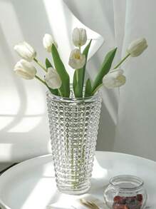 1 件透明玻璃花瓶，插花容器，适用于家居装饰、家居装饰、花瓶、餐桌装饰 - 無色 - 查看 1