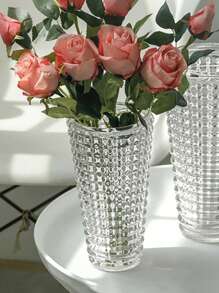 1 件透明玻璃花瓶，插花容器，适用于家居装饰、家居装饰、花瓶、餐桌装饰 - 無色 - 查看 4