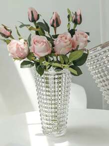 1 件透明玻璃花瓶，插花容器，适用于家居装饰、家居装饰、花瓶、餐桌装饰 - 無色 - 查看 6