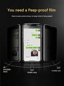 2入組螢幕隱私保護膜和背膜套裝 - 黑色 - 查看 7