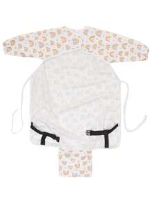 Happy Flute 1pc Rainbow Pattern Waterproof High Chair Baby Bib