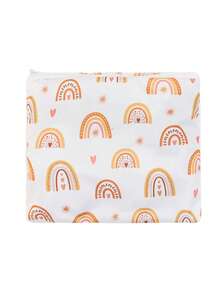 Happy Flute 1pc Rainbow Pattern Waterproof High Chair Baby Bib