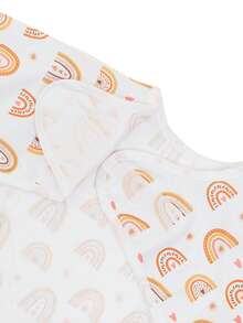 Happy Flute 1pc Rainbow Pattern Waterproof High Chair Baby Bib