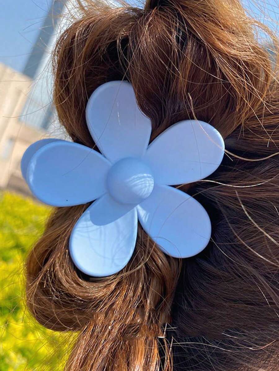 1 pieza Pinza para el cabello con diseño de flor, pinza de flor con forma de copo de nieve y pirañas, accesorio para el cabello para el Día de San Valentín, pinza para el cabello, accesorio para el cabello, accesorio para el cabello para mujer, accesorio para el cabello para la escuela, la universidad, el otoño, el invierno y las vacaciones