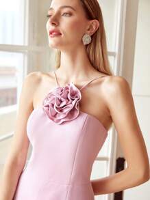 MOTF PREMIUM 花貼花連衣裙 - 淺粉色 - 查看 4