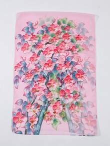 1pc Women Floral Pattern Fashionable Scarf For Vacation - Multicolor - View 2