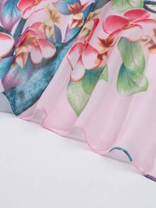 1pc Women Floral Pattern Fashionable Scarf For Vacation - Multicolor - View 3