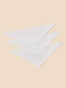 3入組嬰兒素色休閒圍兜適用於日常 - 白色 - 查看 4