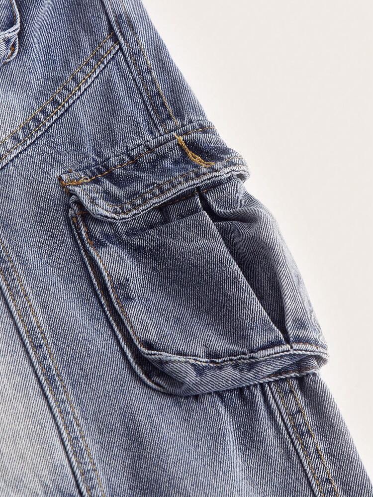 Flap Pocket Cargo Jeans