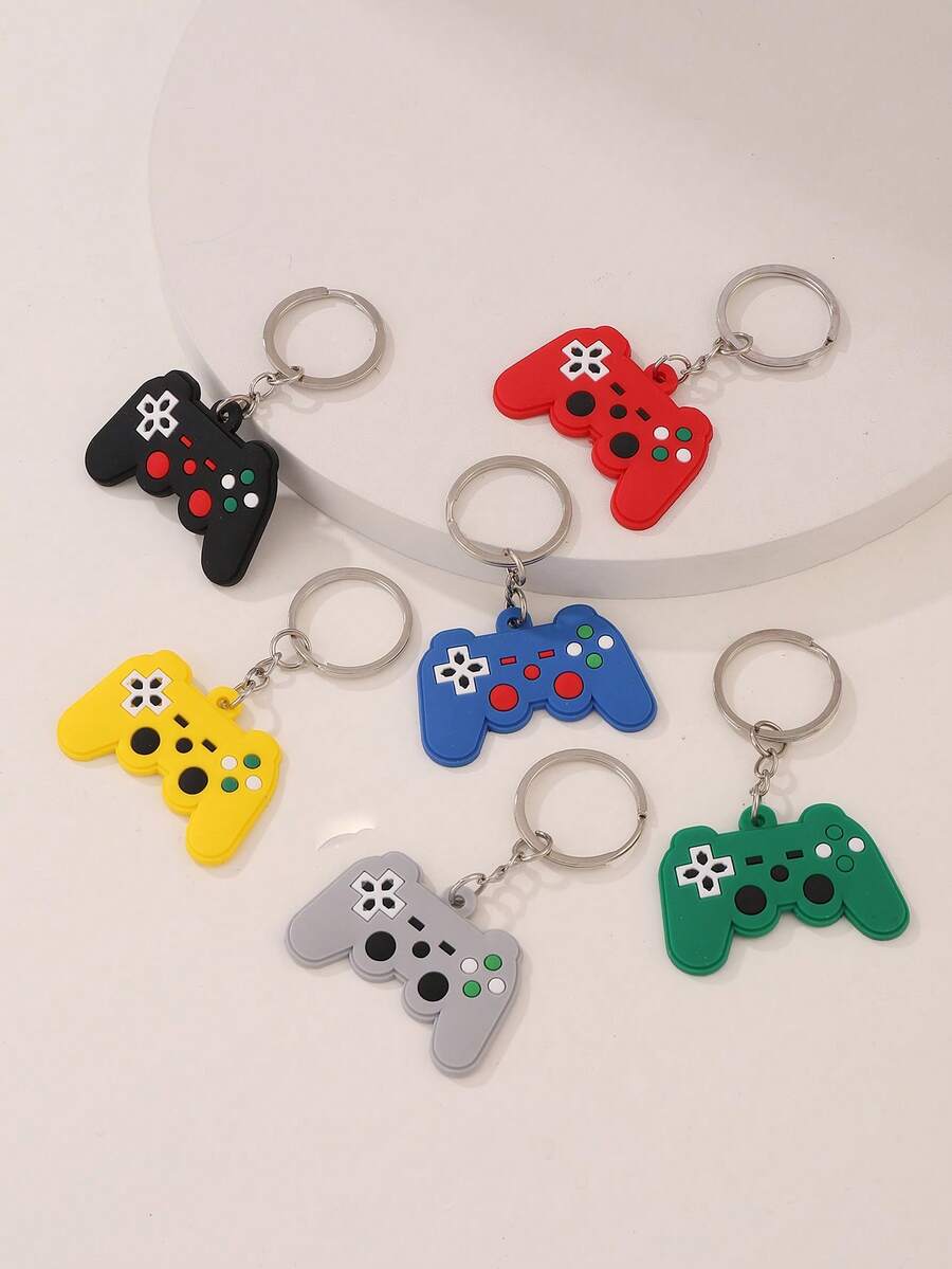 6pcs Gamepad Charm Keychain - Multicolor - View 1