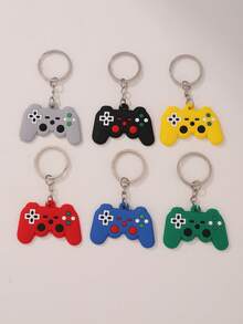 6pcs Gamepad Charm Keychain - Multicolor - View 5
