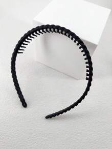 1入組女士編織梳子設計休閒髮箍適用於日常