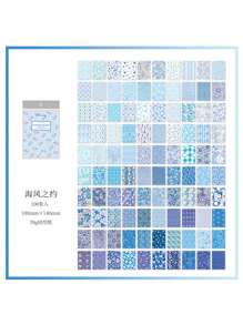 6入組花卉圖案材料紙復古多用途裝飾牛皮紙用於DIY工藝、裝飾、手帳