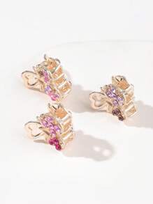 3 cái Phụ nữ Rhinestone Cherry Thiết kế Vuốt tóc quyến rũ để trang trí tóc - Nhiều màu - Xem 2