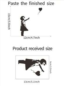 1pc PVC Switch Outlet Wall Sticker, Modern Balloon & Figure Graphic Switch Sticker For Home Decoration,Stickers,Wall Decal, Vinyl Decal For Home Decorations,Spring Decoration Items Refresh Your Home,Rama Decoration Stickers Gifts Birthday Graduation - Black - View 6