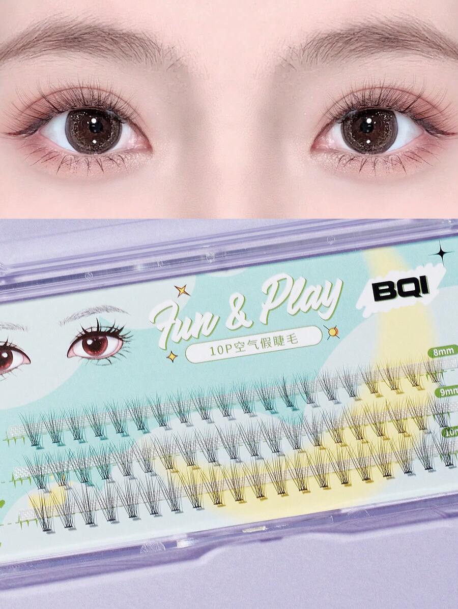 1盒人造貂皮局部睫毛 - 黑色 - 查看 1