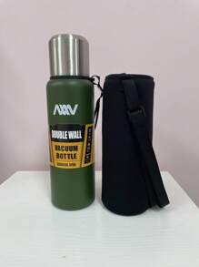 1pc Stainless Steel Insulated Cup - Burgundy - View 2