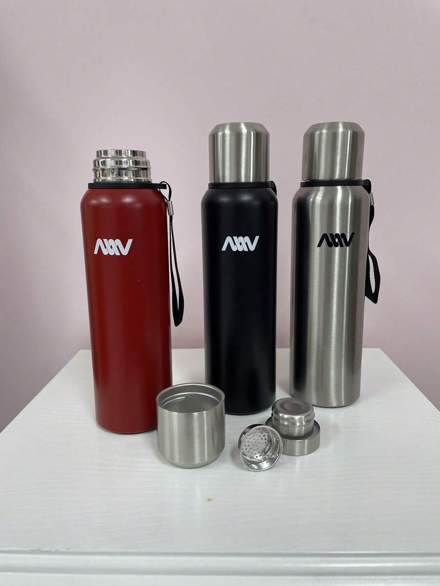 1pc Stainless Steel Insulated Cup - Burgundy - View 1