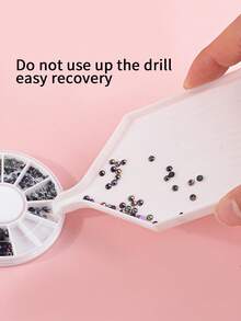 1套美甲鑽尖筆和水鑽托盤和膠泥 - 粉色 - 查看 5