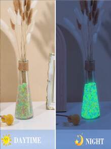 3000入組75克七彩夜光裝飾鵝卵石、塑料花瓶裝飾砂適用於家居裝飾 - 彩色 - 查看 3