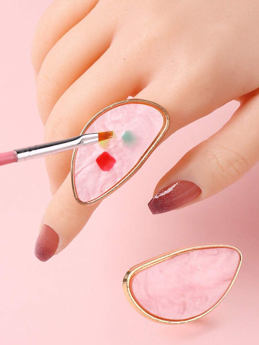 FULL BEAUTY 1入組貝殼紋理質感美甲調色板 - 粉色 - 查看 1