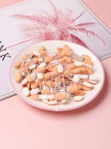 FULL BEAUTY 1pack Magic Mirror Powder Double-ended Sponge Stick Applicator Stick Manicure Tool - Multicolor - View 6