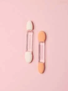 FULL BEAUTY 1pack Magic Mirror Powder Double-ended Sponge Stick Applicator Stick Manicure Tool - Multicolor - View 7