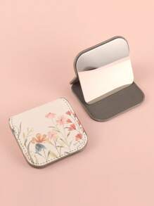 1 件花朵图案便携式镜子、小巧梳妆镜、袖珍镜、小镜子、客厅家居卧室浴室家居装饰、旅行用品、婚礼、派对、生日、送给男士、妈妈、爸爸、最好的朋友、老师的礼物、新年、配饰、有趣的礼物、化妆品、便宜、房间装饰、梳妆台、旅行、卧室、化妆配件、镜子、梳妆镜 - 彩色 - 查看 4