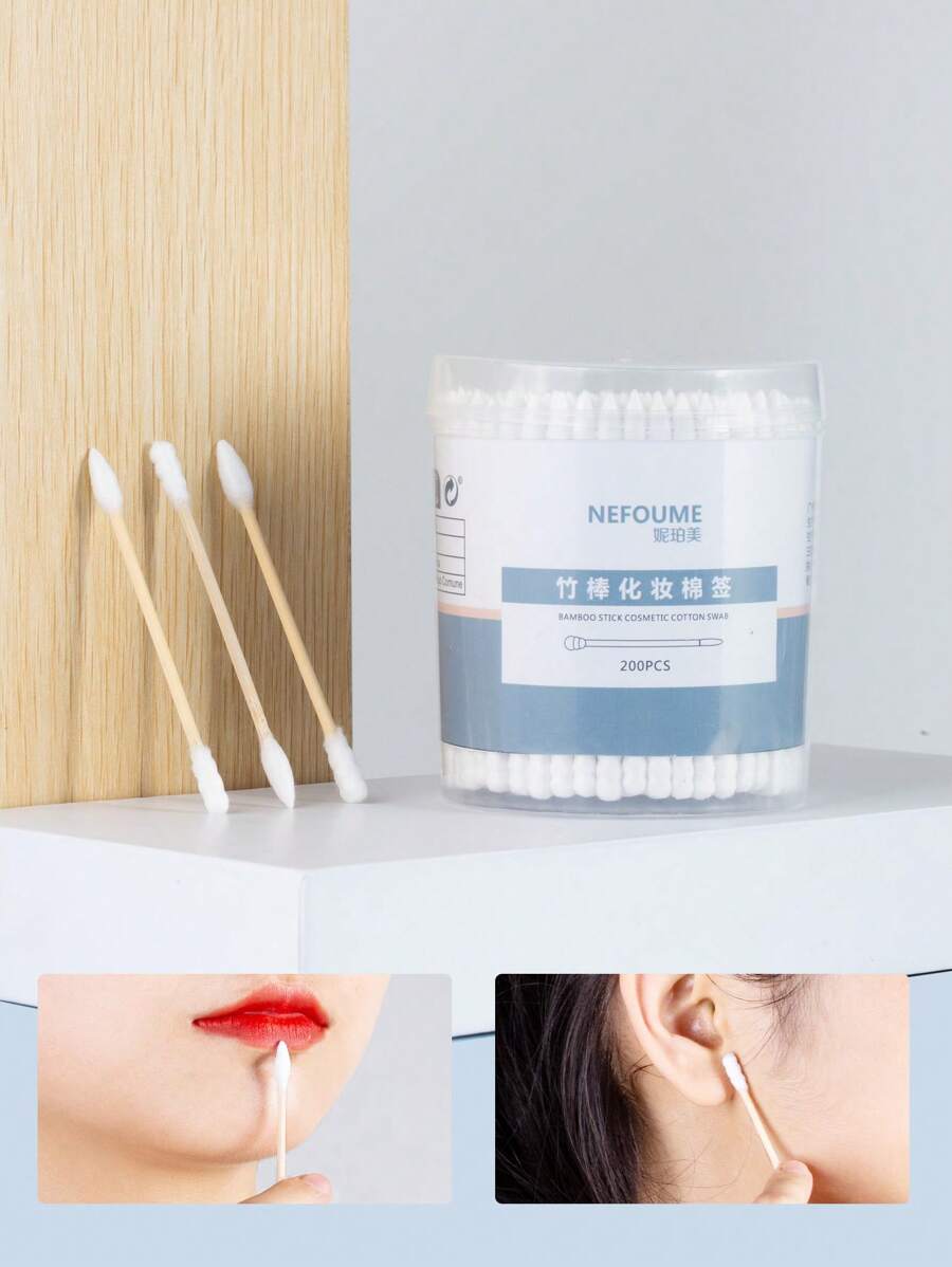 NEFOUME 200 chiếc tăm bông hai mặt - trắng - Xem 1