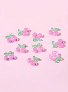 10 件樱桃形美甲装饰 - 彩色 - 查看 2