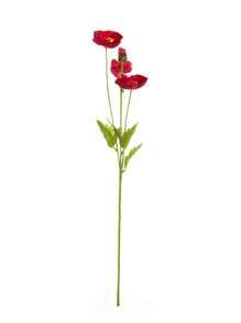 1束塑料人造花花束隨機顏色人造花束裝飾 - 紅色 - 查看 4