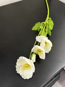 1 Nhựa Hoa Giả, Cottagecore Màu Sắc Ngẫu Nhiên Mô Phỏng Hoa Trang Trí Trang Trí Nhà Cửa Và Đảng - trắng - Xem 5