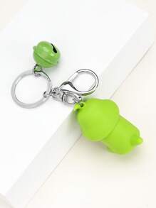 1 cái chuông nữ & bùa hoạt hình móc khóa dễ thương để trang trí chìa khóa - màu xanh lá - Xem 3