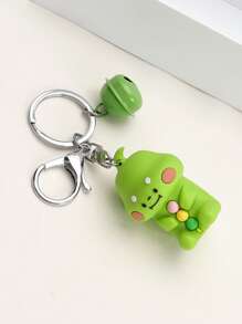 1 cái chuông nữ & bùa hoạt hình móc khóa dễ thương để trang trí chìa khóa - màu xanh lá - Xem 5