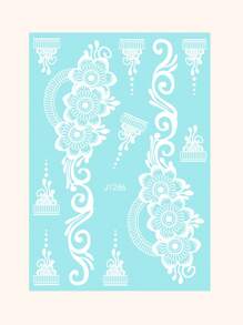 2 tấm hình xăm in hoa - Nhiều màu - Xem 4