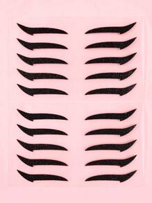 兩張眼線筆印花紋身貼紙 - 黑色 - 查看 2