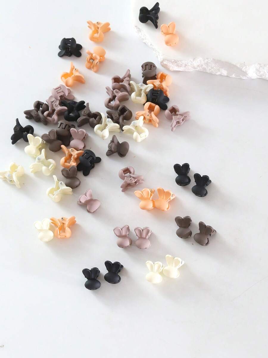 Bộ 50 Cô Gái Kẹp Tóc Thiết Kế Hình Thỏ Ngẫu Nhiên Để Trang Trí Tóc - Nhiều màu - Xem 1
