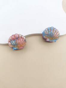 2入組女士外殼設計創意髮爪適用於頭髮裝飾用品 - 彩色 - 查看 2