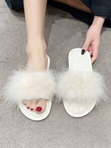 Dép Đi Trong Phòng Ngủ Mờ Tối Giản Cho Nữ, Dép Đi Trong Nhà Thời Trang - Màu be - Xem 1