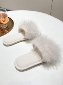 Dép Đi Trong Phòng Ngủ Mờ Tối Giản Cho Nữ, Dép Đi Trong Nhà Thời Trang - Màu be - Xem 2